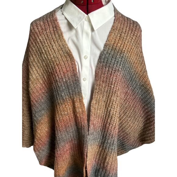 Elsamanda Size M/L Wool Alpaca Blend Chunky Knit Open Cardigan Sweater Italian - Picture 6 of 8